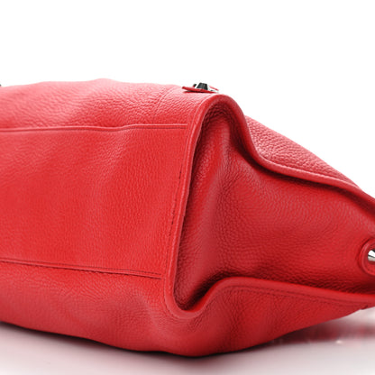 Balenciaga Vibrato Calfskin Classic Silver Hardware City Rouge Cerise 6 of 8