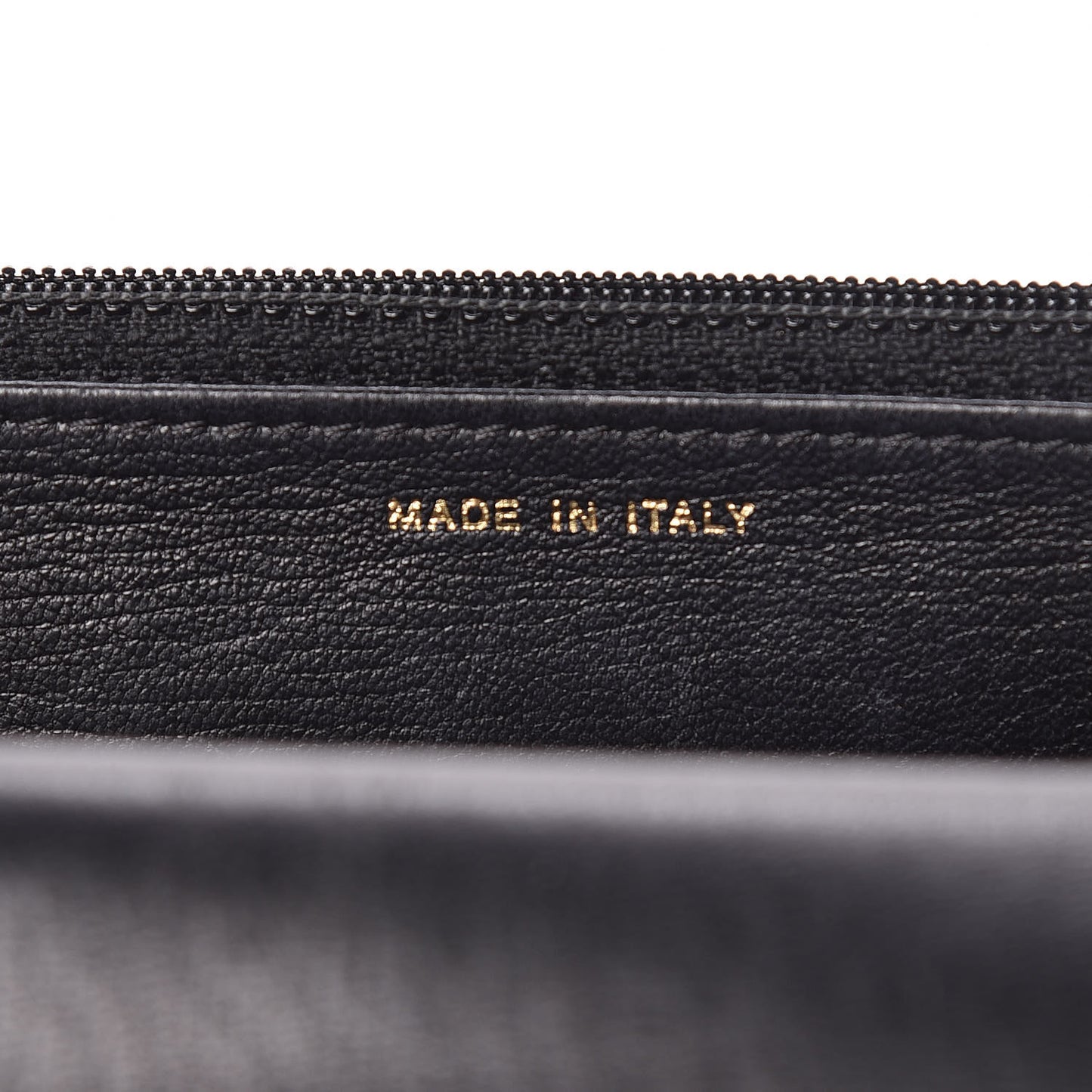 Calfskin Quilted CC Eyelet Wallet On Chain WOC Black