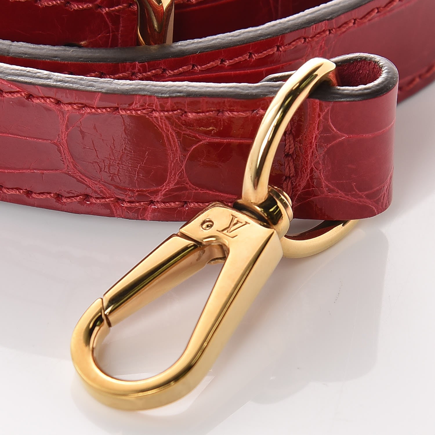 Louis Vuitton Alligator Taurillon Capucines Shoulder Strap Red 3 of 3