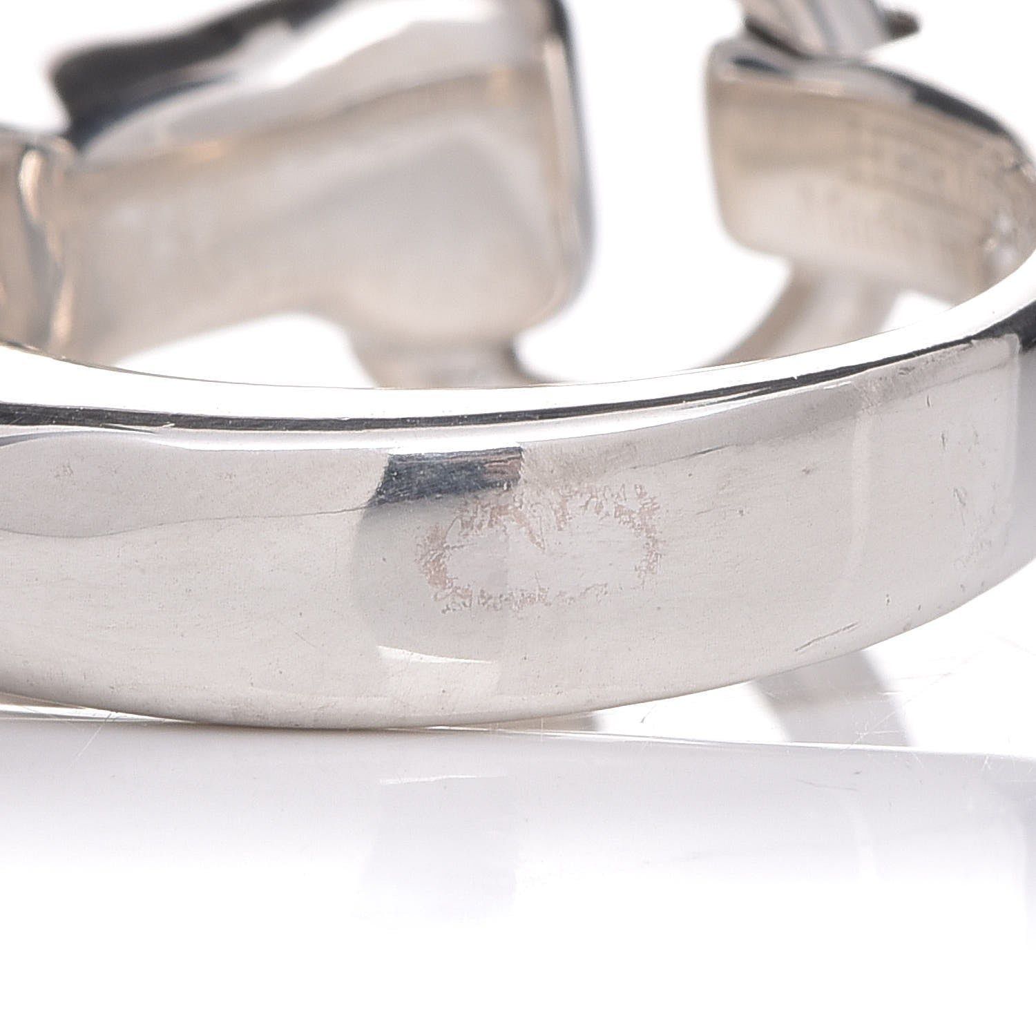 Hermes Sterling Silver Small Galop Ring 51 5.75 16 of 19