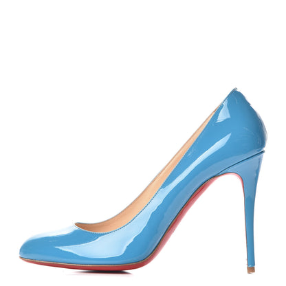 Christian Louboutin Patent Fifi 100 Pumps 38 Celeste 1 of 10
