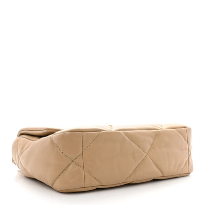 Chanel Lambskin Quilted Medium Chanel 19 Flap Dark Beige 4 of 11