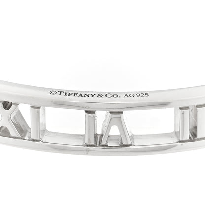 Tiffany Sterling Silver Narrow Atlas Open Bangle Bracelet 3 of 4