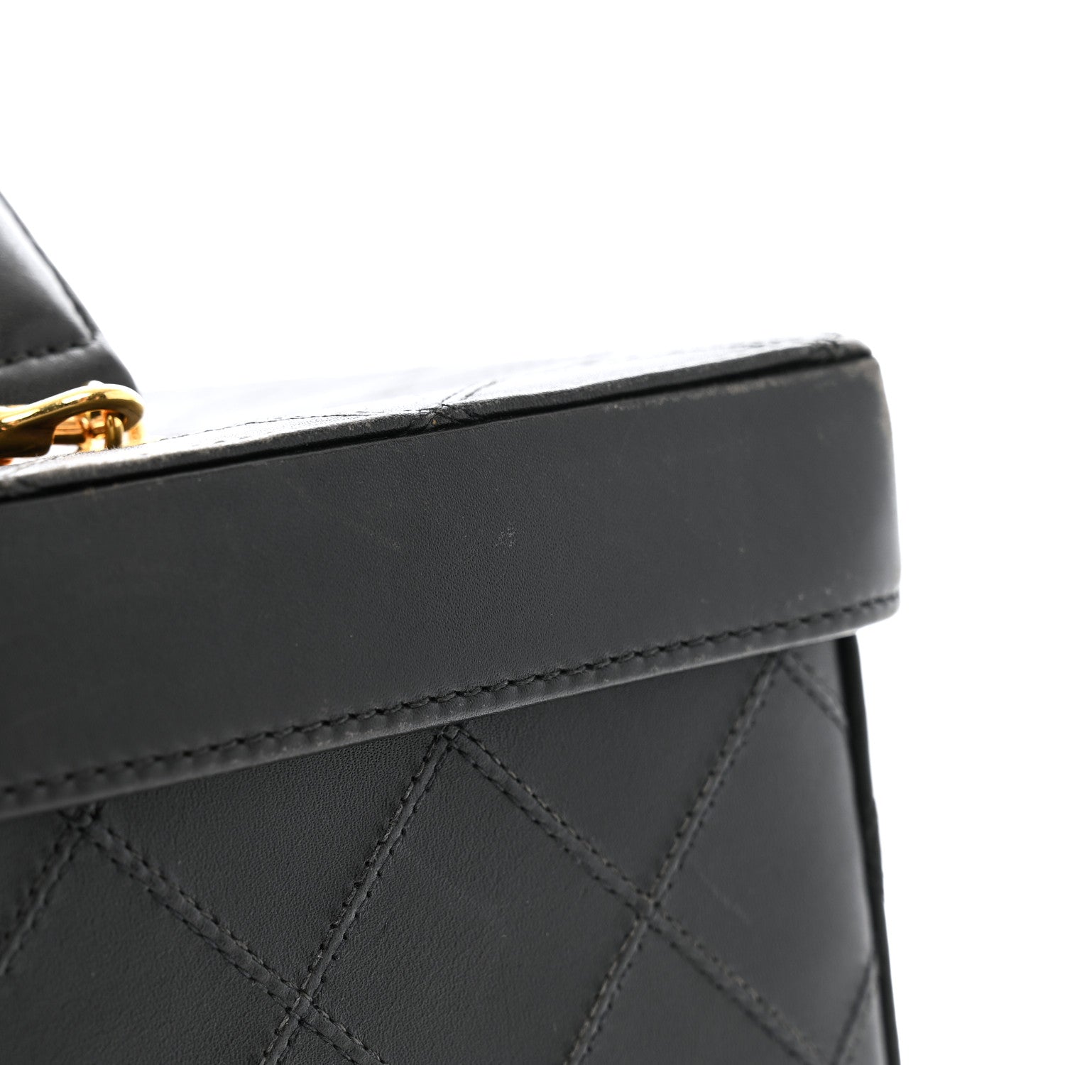 Chanel Calfskin Stitch Vanity Case Black 13 of 14