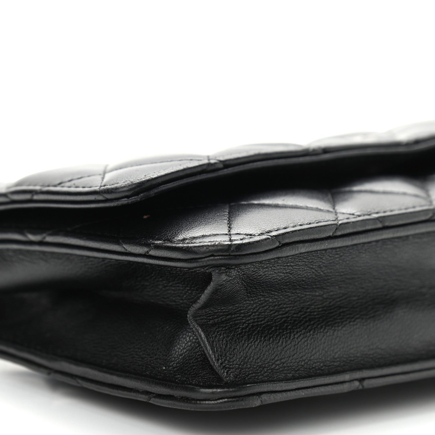 Chanel Lambskin Quilted Wallet On Chain WOC Black 5 of 12