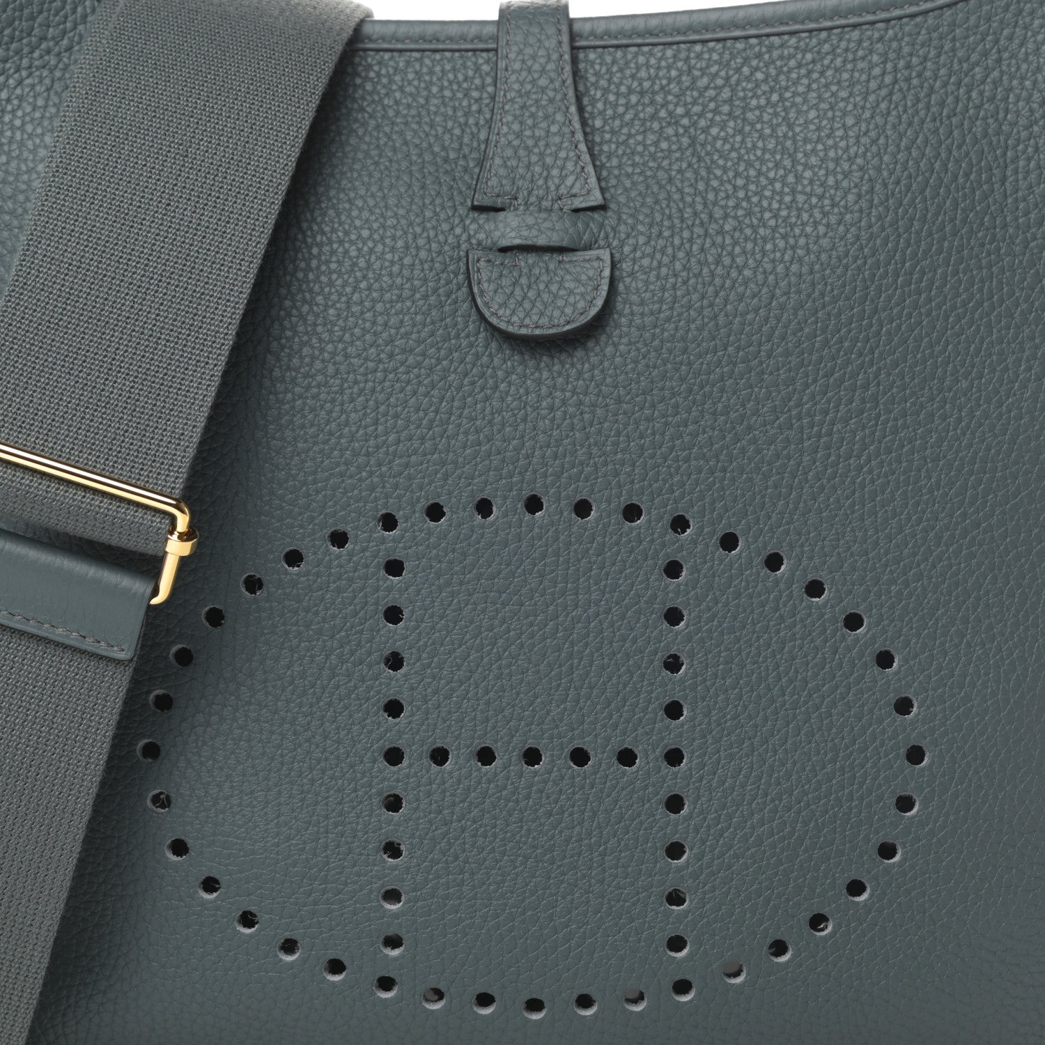 Hermes Taurillon Clemence Evelyne III PM Bleu Orage 8 of 11