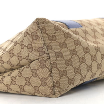 Gucci Monogram Medium Bamboo Bar Tote Blue 9 of 12