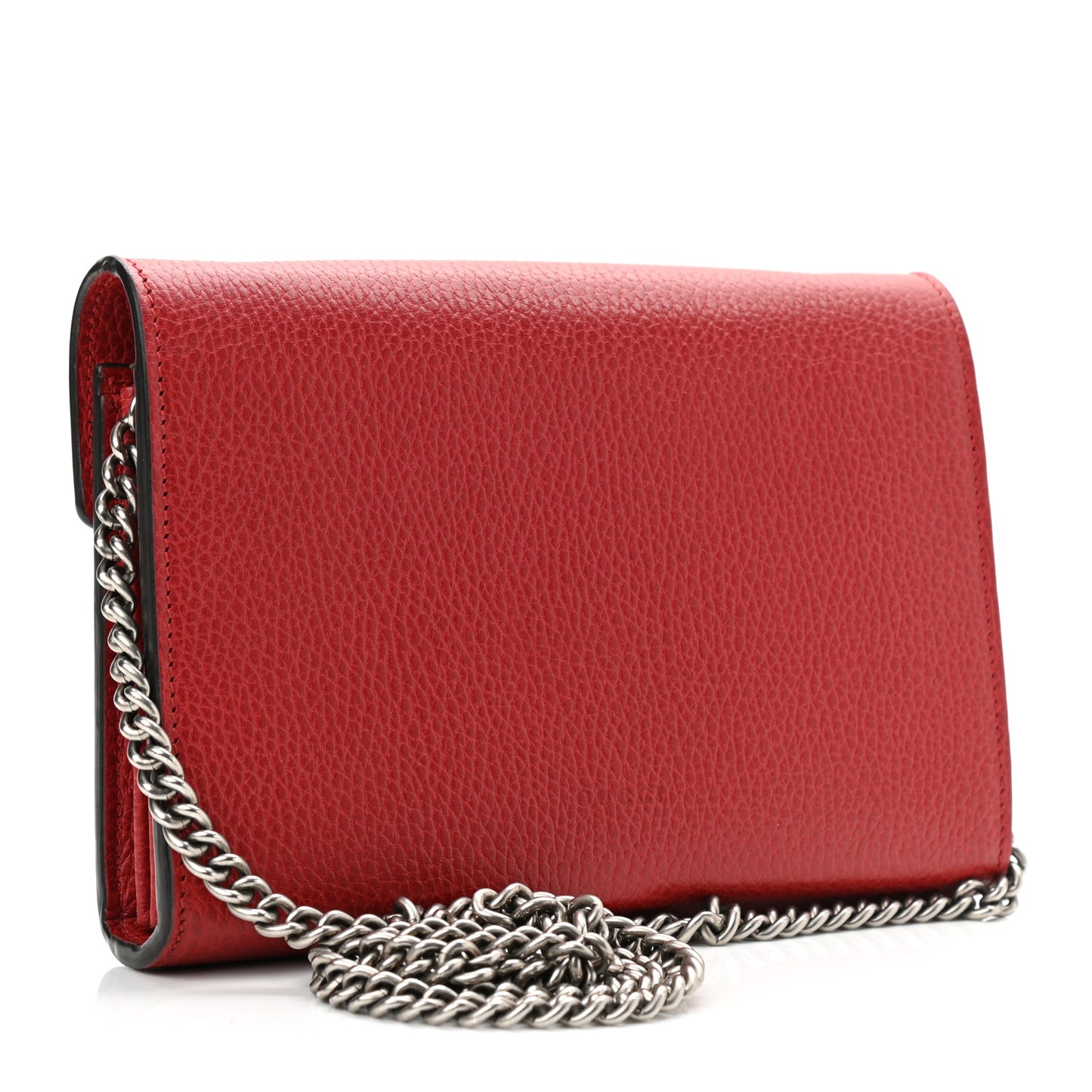 Calfskin Mini Dionysus Chain Wallet Hibiscus Red