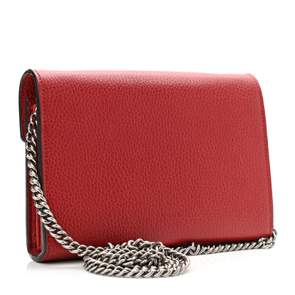Gucci Calfskin Mini Dionysus Chain Wallet Hibiscus Red 3 of 15
