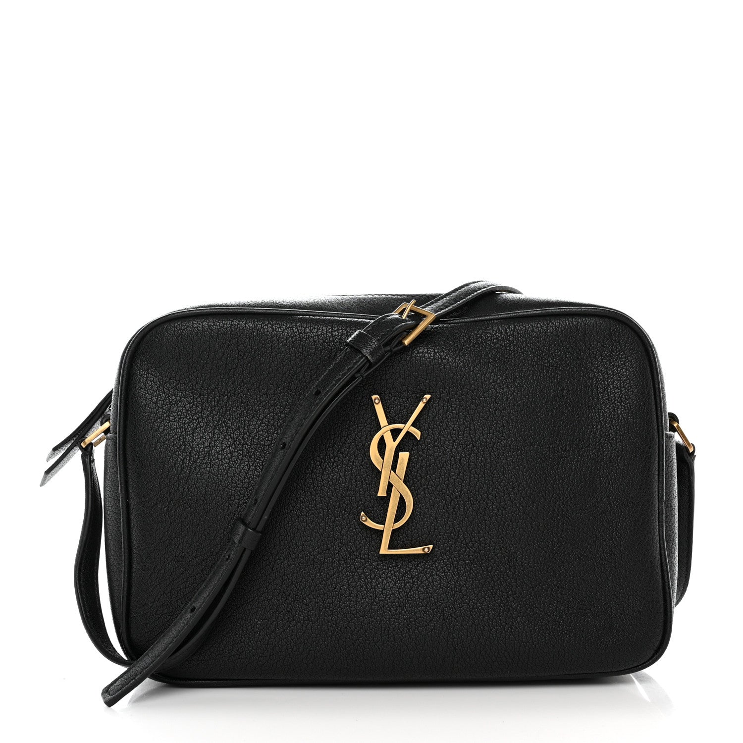 Saint Laurent Grained Lambskin Monogram Lou Camera Bag Black 1 of 14