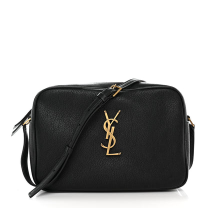 Saint Laurent Grained Lambskin Monogram Lou Camera Bag Black 1 of 14