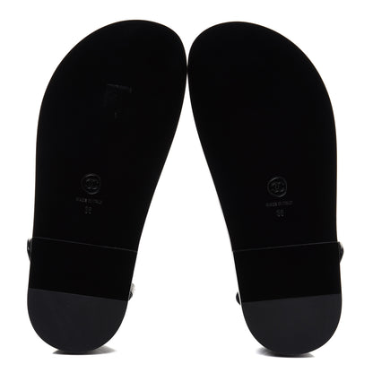 Chanel Lambskin Quilted Velcro Dad Sandals 36 So Black 6 of 10