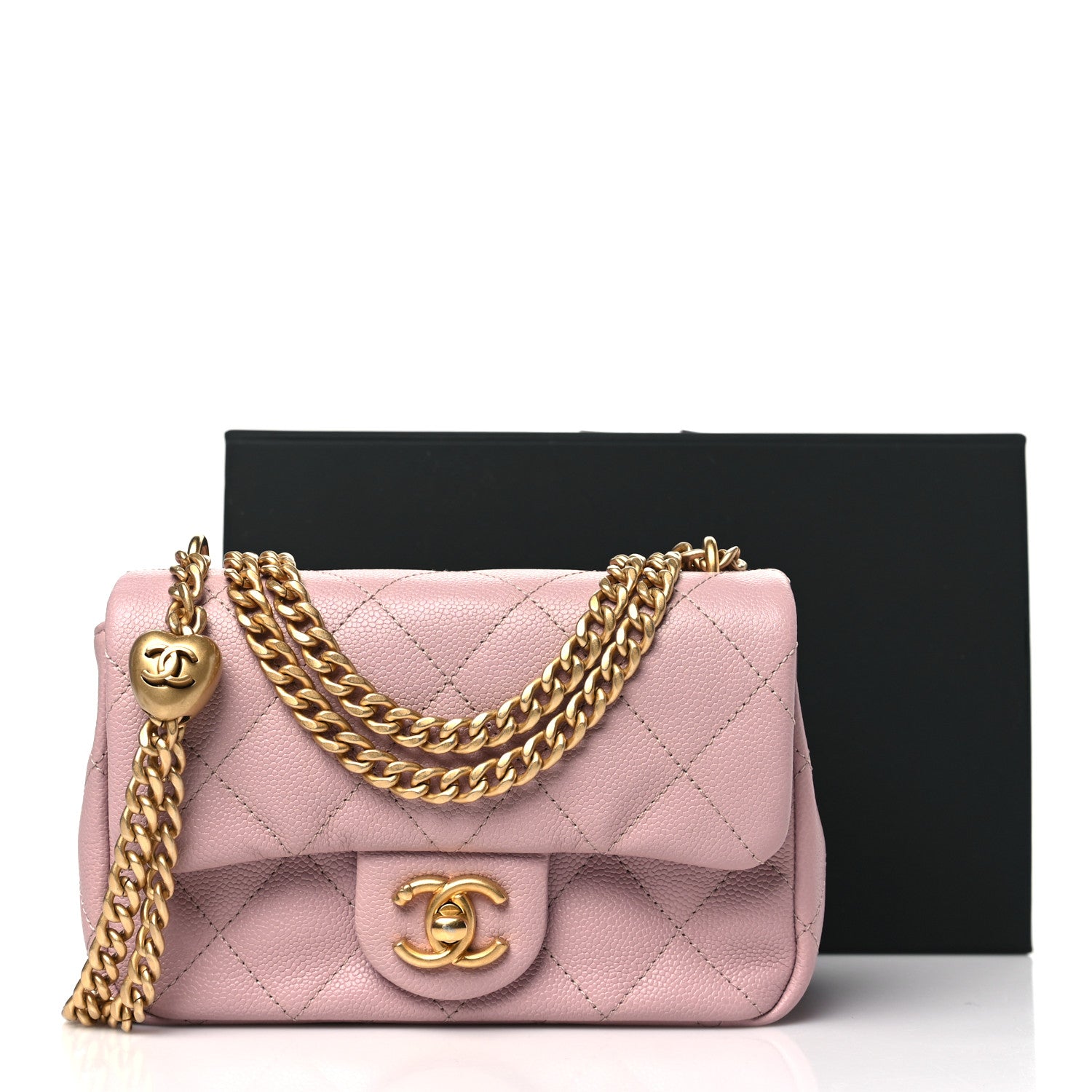 Chanel Caviar Quilted Mini Rectangular Sweetheart Flap Lilac 11 of 11