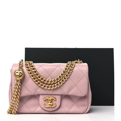Chanel Caviar Quilted Mini Rectangular Sweetheart Flap Lilac 11 of 11