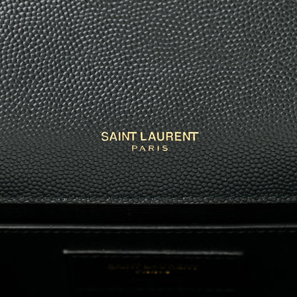Saint Laurent Grain De Poudre Small Monogram Kate Satchel Teal Green 6 of 11