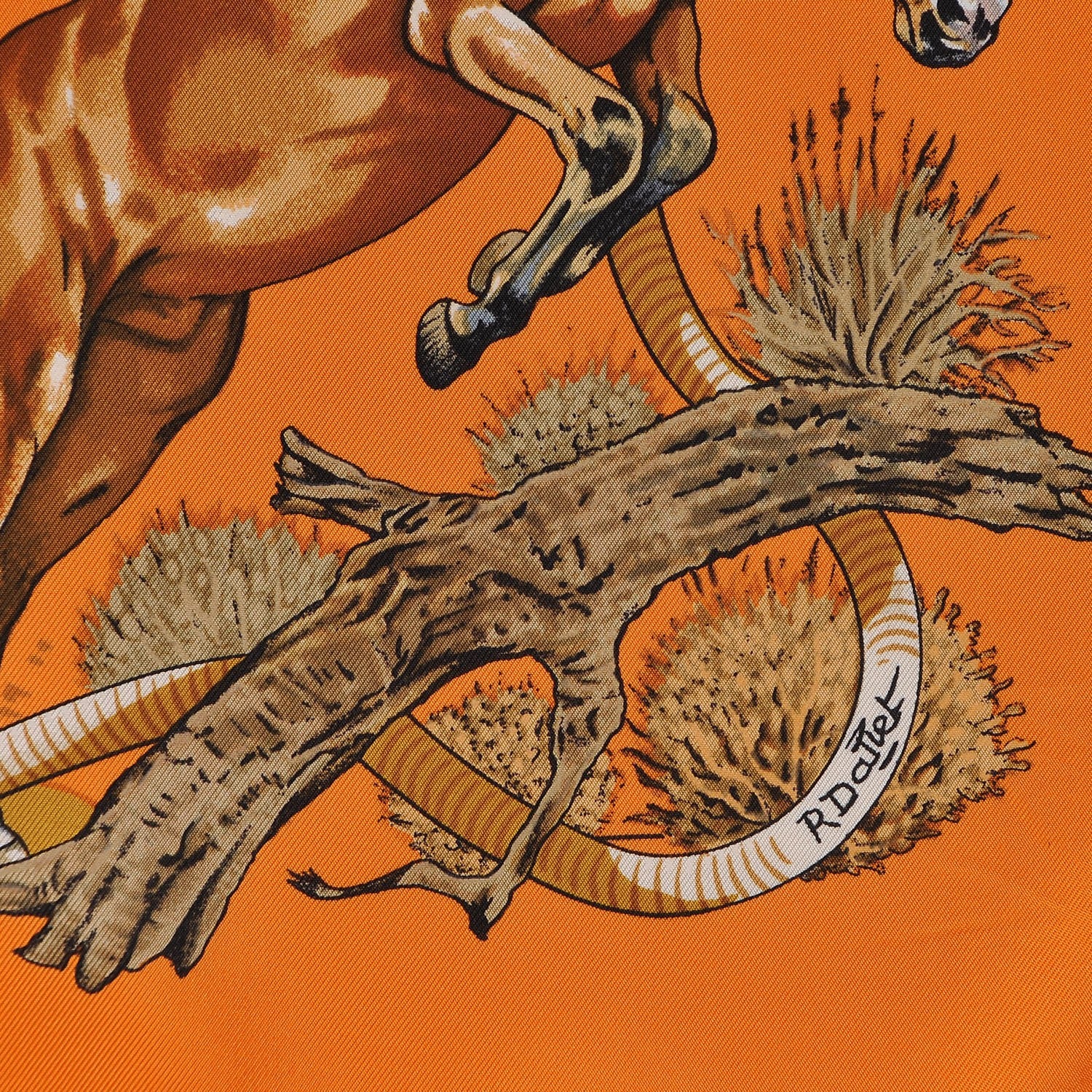 Hermes Silk Les Mustangs Scarf 90 5 of 8
