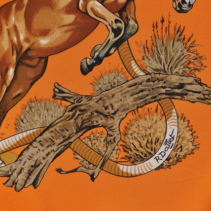 Hermes Silk Les Mustangs Scarf 90 5 of 8