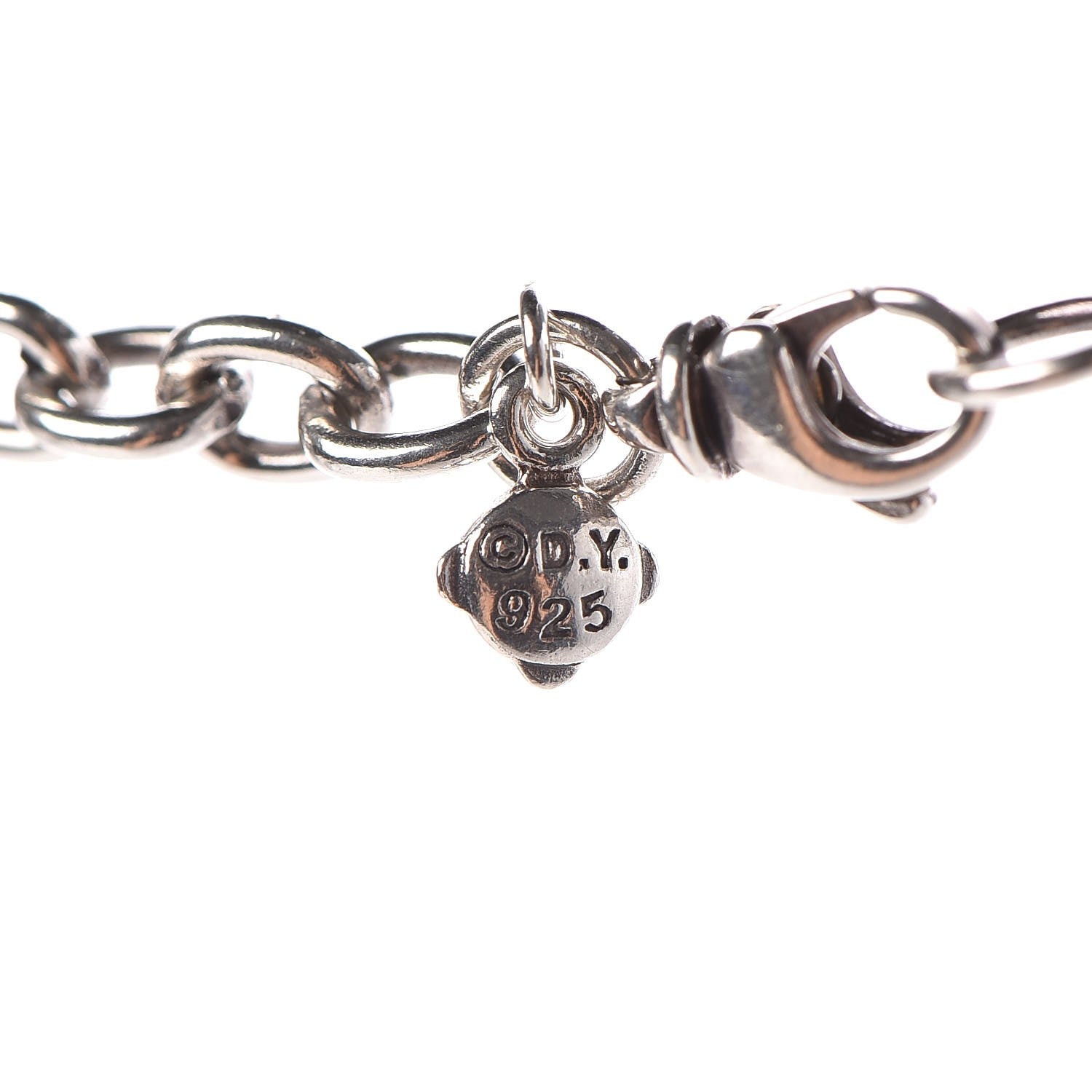 David Yurman Sterling Silver Pearl Cable Figaro Chain Necklace 6 of 6