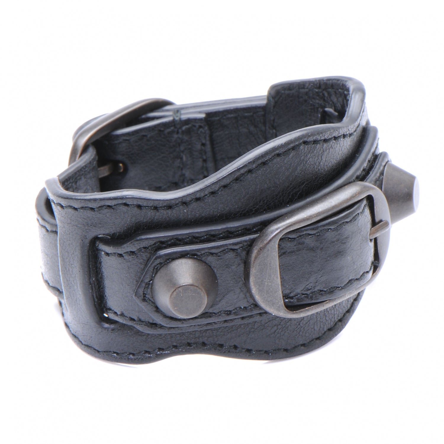 Balenciaga Agneau Arena Bracelet Black 4 of 6