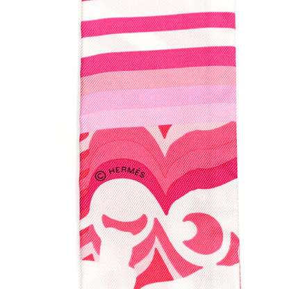 Hermes Silk Brides de Gala Shadow Twilly Rose White Fuchsia 1 of 4