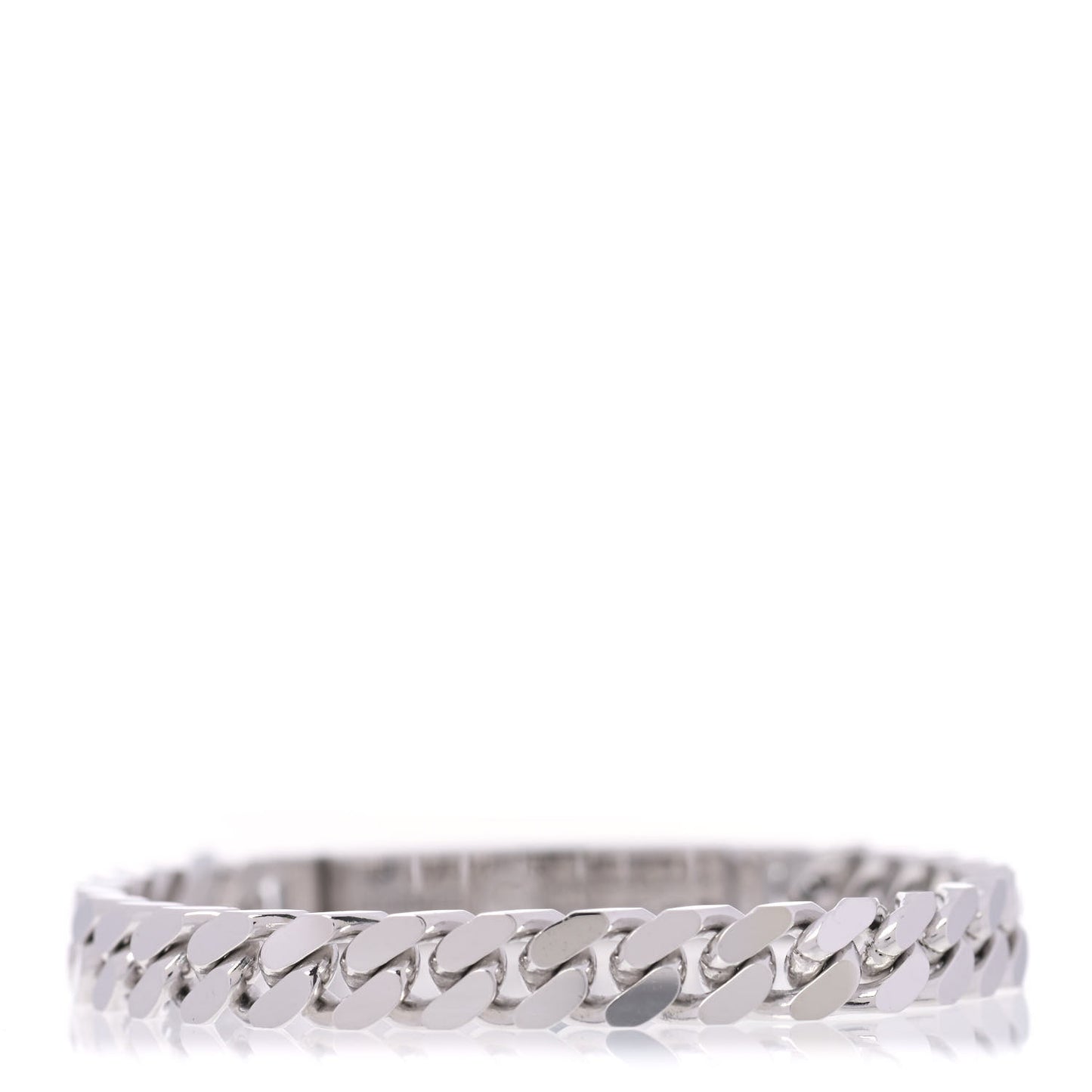 18K White Gold Diamond TPM Kelly Gourmette Bracelet SH