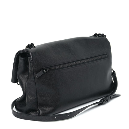 Saint Laurent Grain De Poudre Medium West Hollywood Monogram Fold-Over Black 2 of 5