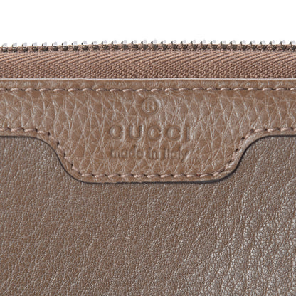 Gucci Soft Deerskin Hip Bamboo Zip Around Wallet Brown 7 of 7
