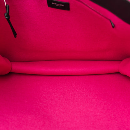 Saint Laurent Wool Rive Gauche Tote Fuchsia 5 of 12