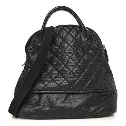Chanel Coated Canvas Quilted Garment Travel Bag Black 1 of 9