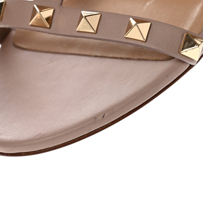 Valentino Garavani Calfskin Rockstud 60mm City Sandals 36 Poudre 9 of 13