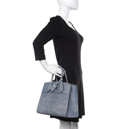 Louis Vuitton Epi City Steamer MM Blue Jean 3 of 10