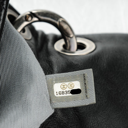 Chanel Calfskin Coco Pleats Messenger Flap Black 8 of 8