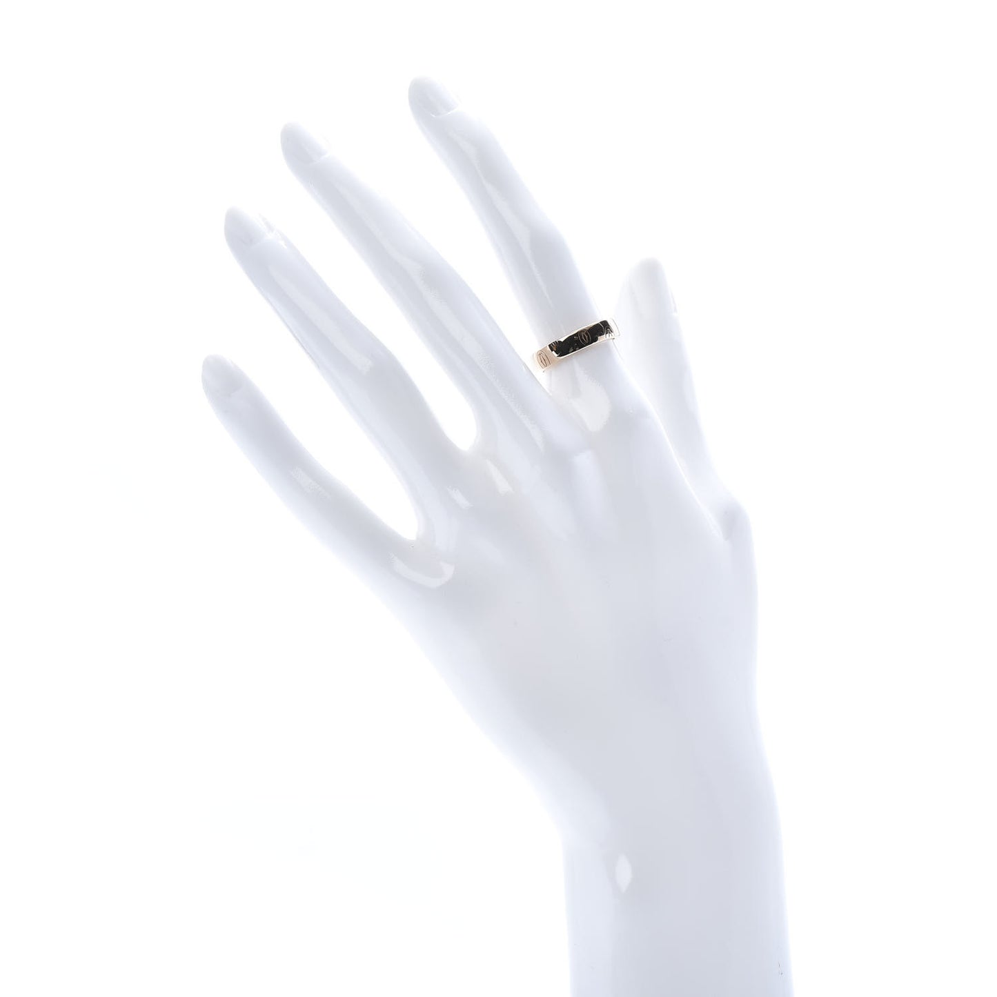 18K Pink Gold 4mm Happy Birthday Band Ring 50 5.25