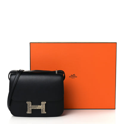 Hermes Veau Monsieur Lizard Constance 18 Black Ombre 9 of 9