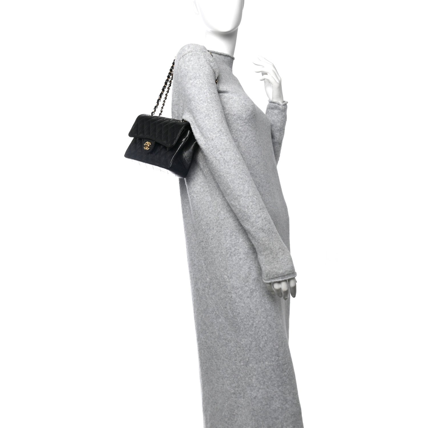 Chanel Caviar Quilted Small Double Flap Black 3 of 10
