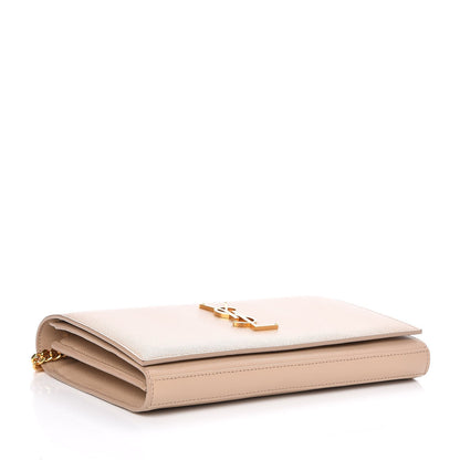 Saint Laurent Grain De Poudre Monogram Chain Wallet Dark Beige 4 of 7