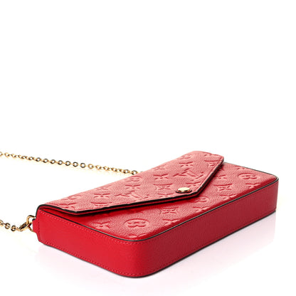 Louis Vuitton Empreinte Pochette Felicie Chain Wallet Scarlet 3 of 9