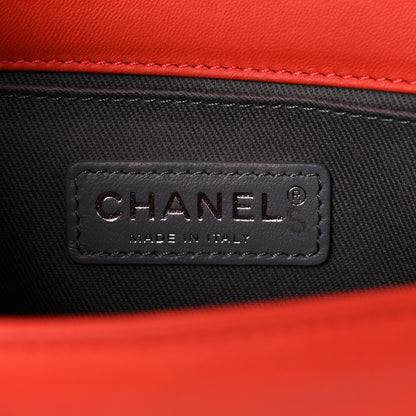 Chanel Lambskin Stingray Quilted Small Boy Flap Orange 6 of 20
