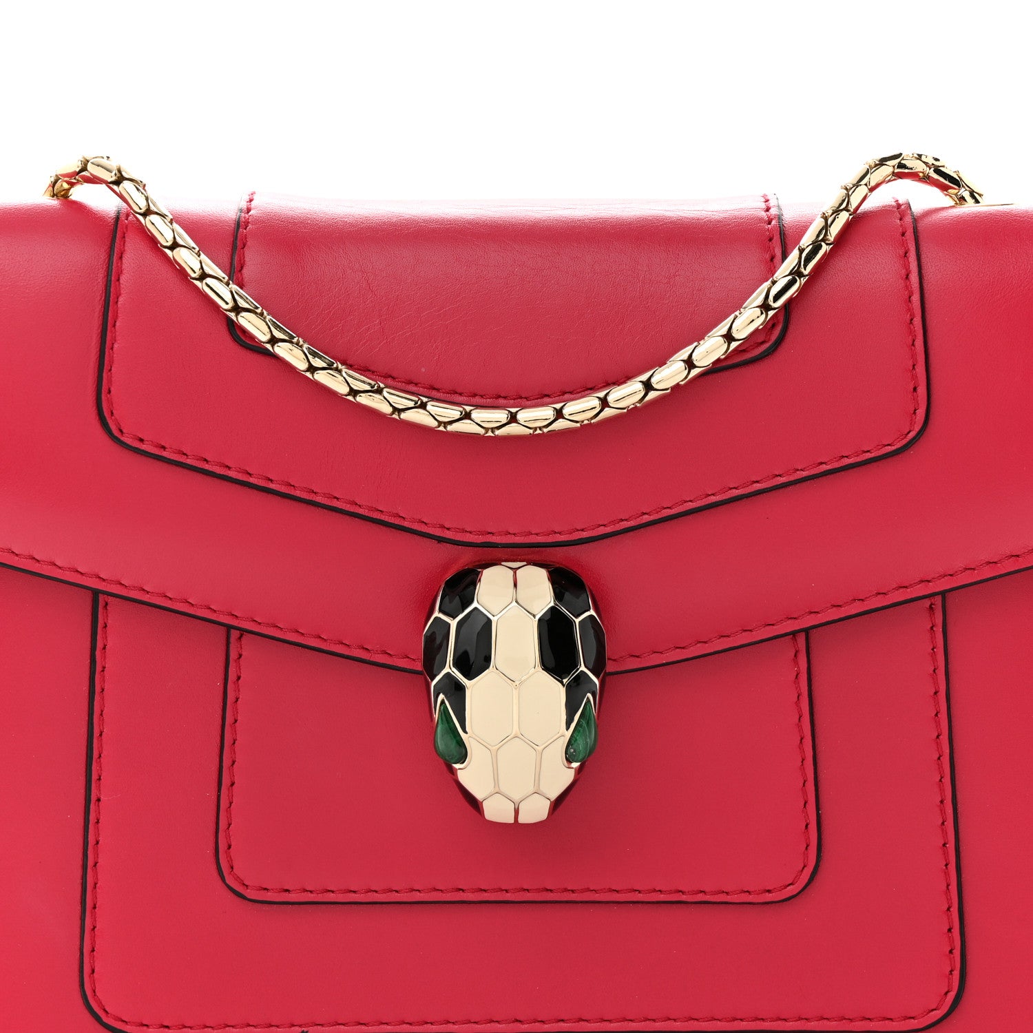 Bulgari Calfskin Serpenti Forever Crossbody Bag Pink 8 of 12