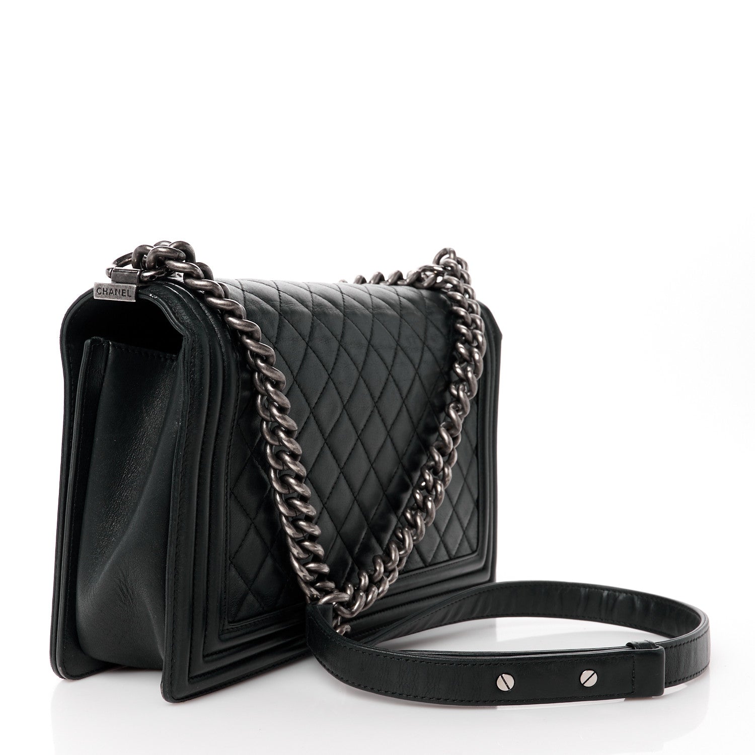 Chanel Lambskin Quilted New Medium Boy Flap Black 3 of 10