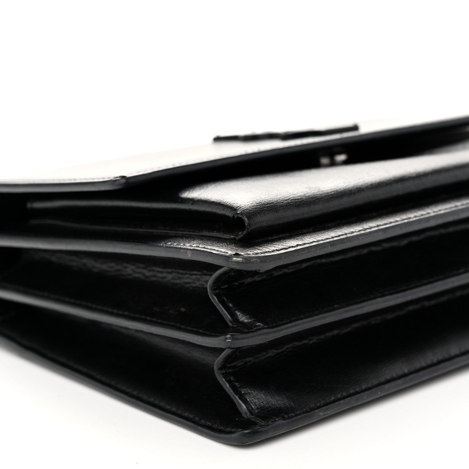 Saint Laurent Calfskin Medium Monogram Monochrome Sunset Black 8 of 9