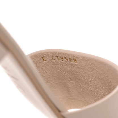Chanel Calfskin Patent Calfskin Logo Mules 36.5 Beige 8 of 12