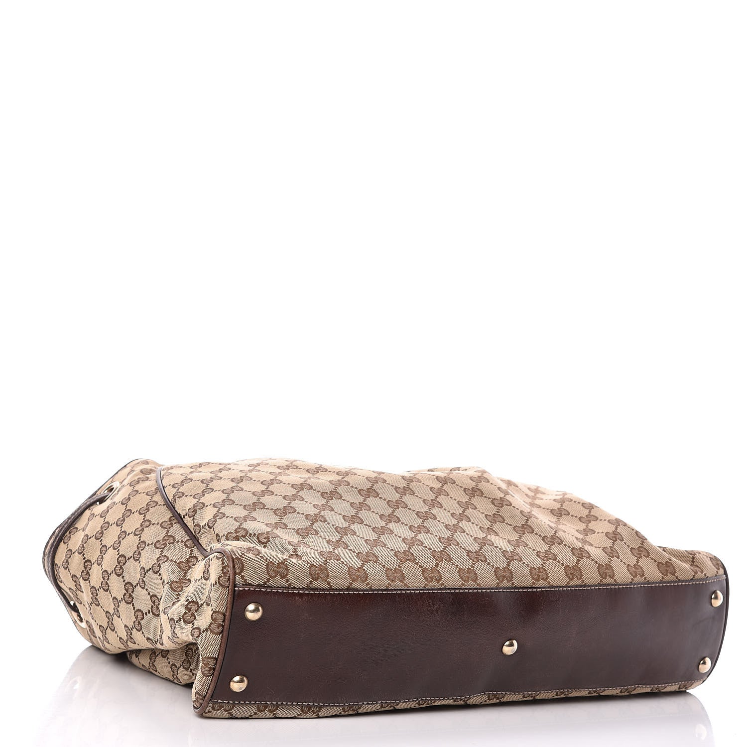 Gucci Monogram Peggy Braided Tote Dark Brown 4 of 12