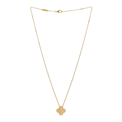 Van Cleef & Arpels 18K Yellow Gold Vintage Alhambra Pendant Necklace 2 of 3