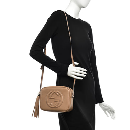 Gucci Pebbled Calfskin Small Soho Disco Bag Camelia 2 of 7