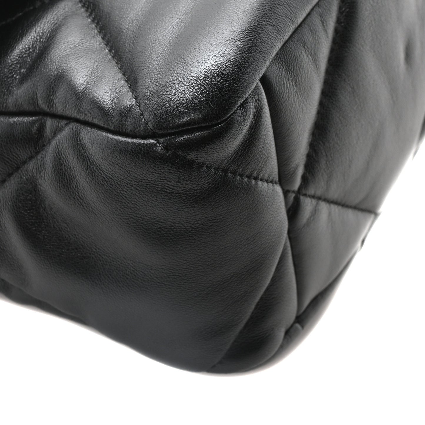 Lambskin Quilted Large Chanel 19 Flap Black