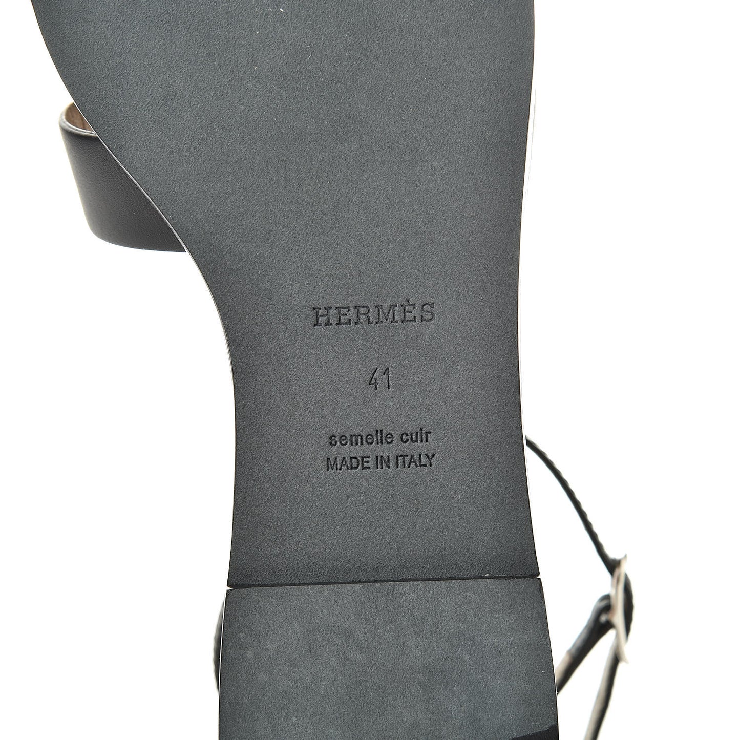 Calfskin Santorini Sandals 41 Black