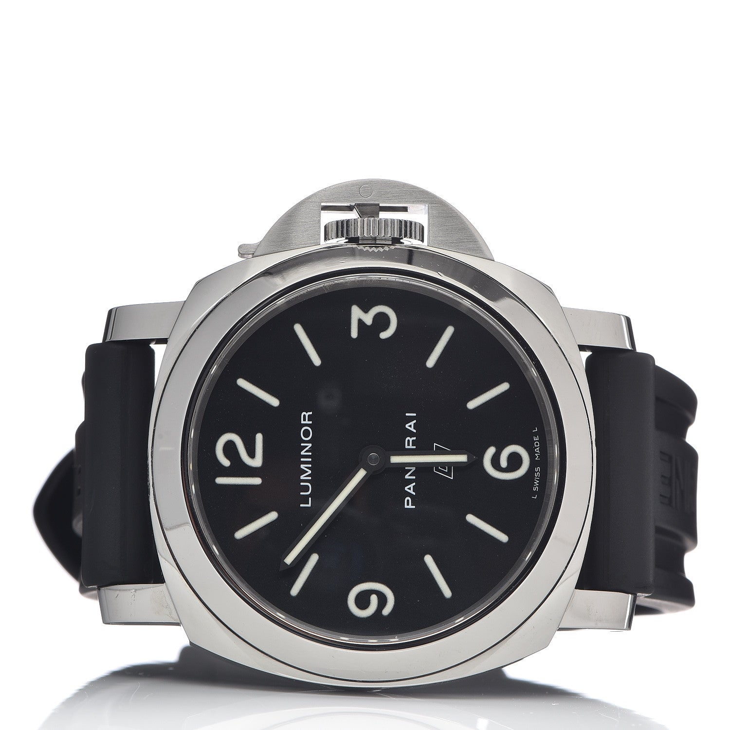 Panerai Stainless Steel Rubber 44mm Luminor Base Logo Manual Winding Watch Black PAM00773 3 of 6