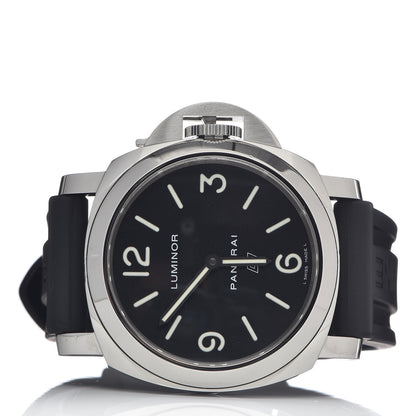 Panerai Stainless Steel Rubber 44mm Luminor Base Logo Manual Winding Watch Black PAM00773 3 of 6