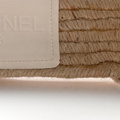 Chanel Tweed Grosgrain CC Mule Slide 39 Ivory Black 9 of 11
